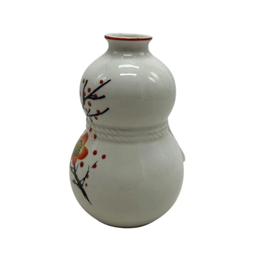 Vintage Moriyama SGK Double Gourd Floral Vase Occupied Japan Allied Forces 4in‎